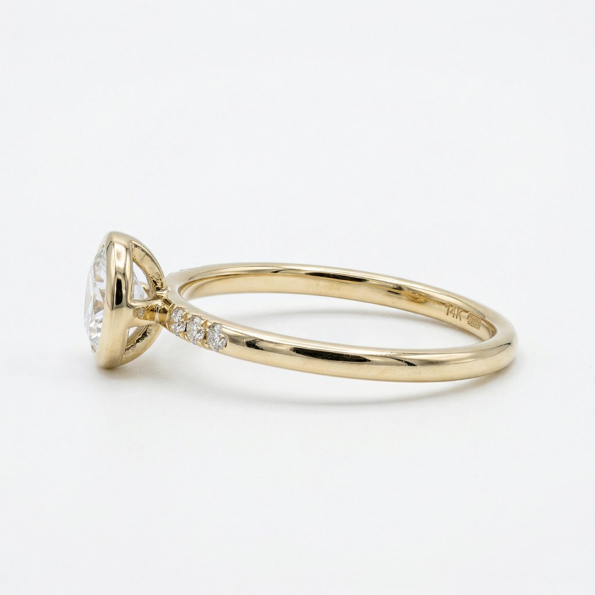 Aquamarine Engagement Ring in 14k Gold