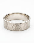 6mm Large Hammered Sterling Silver Band - Melt'm Jewelry