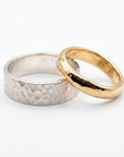 6mm Large Hammered Sterling Silver Band