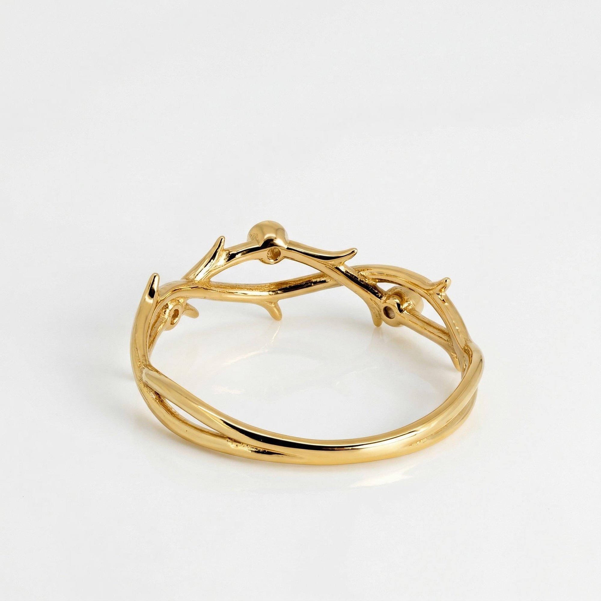 Diamond Twig Wedding Ring 14k Solid - Melt'm Jewelry