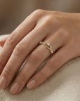 Diamond Twig Wedding Ring 14k Solid