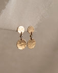 Double Disc Diamond Earrings Dangle - Melt'm Jewelry