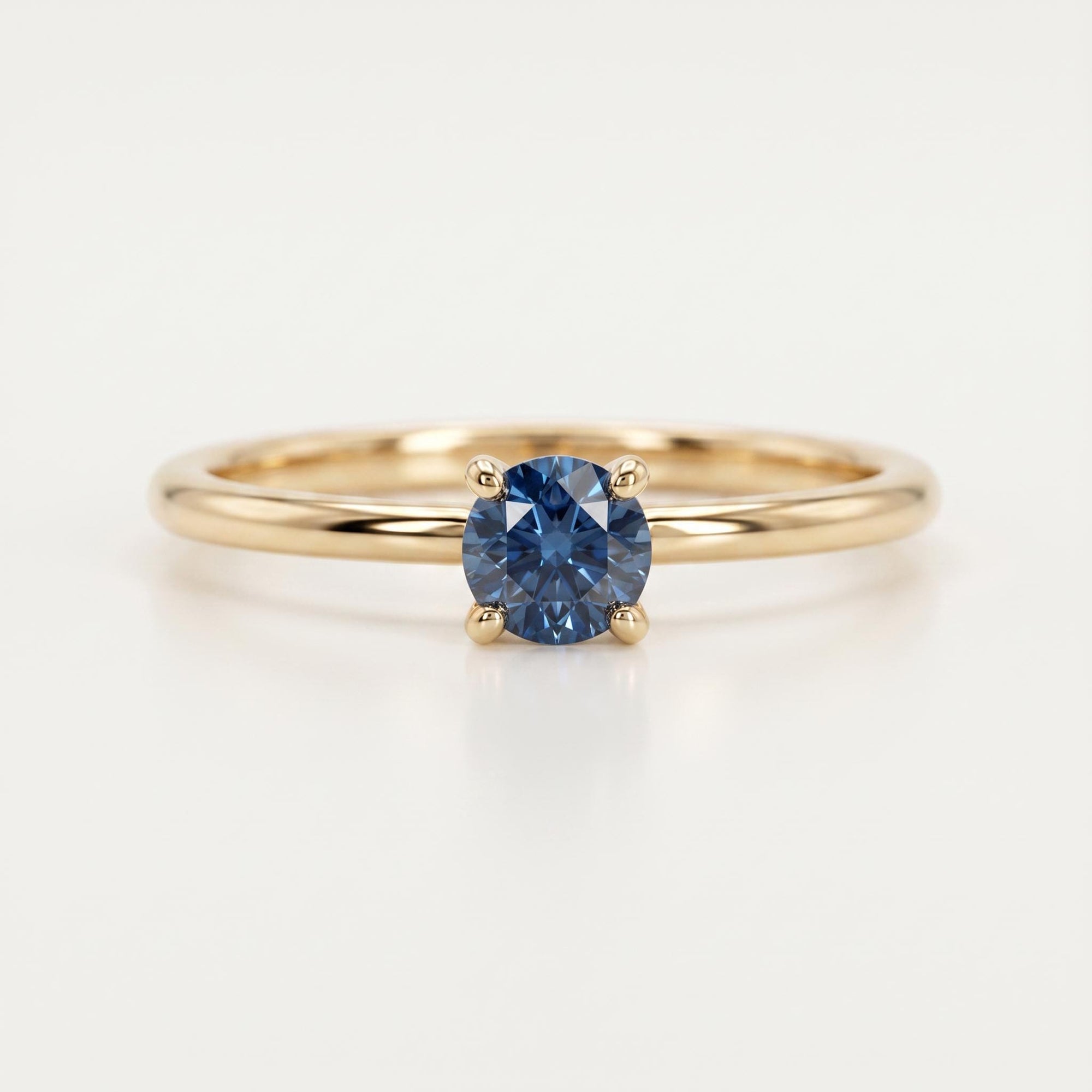 14k Gold Blue Montana Sapphire Ring, September Birthstone Jewelry - Melt'm Jewelry