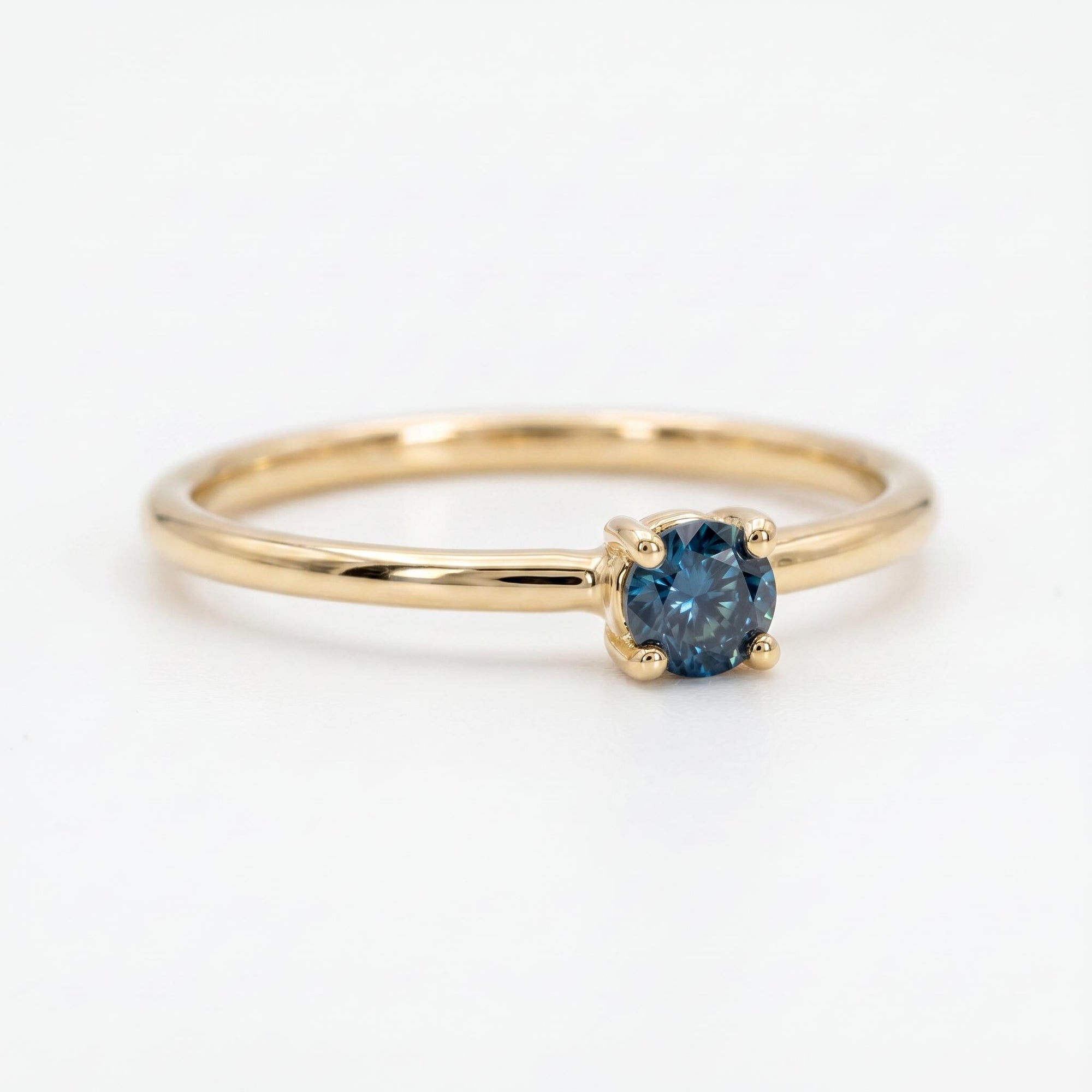 14k Gold Blue Montana Sapphire Ring, September Birthstone Jewelry