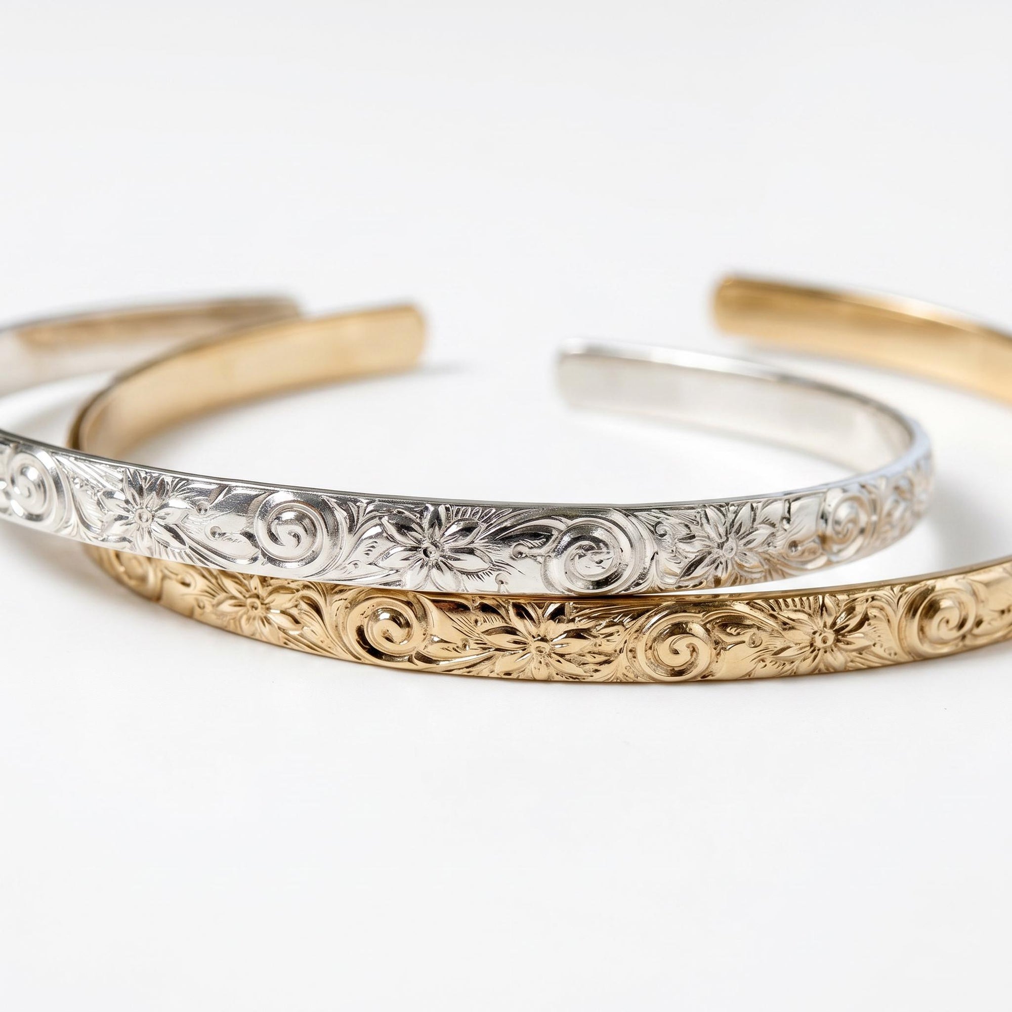 Open Cuff Message Bracelet Gold Filled or Sterling Silver Silver - Melt'm Jewelry