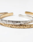 Open Cuff Message Bracelet Gold Filled or Sterling Silver Silver