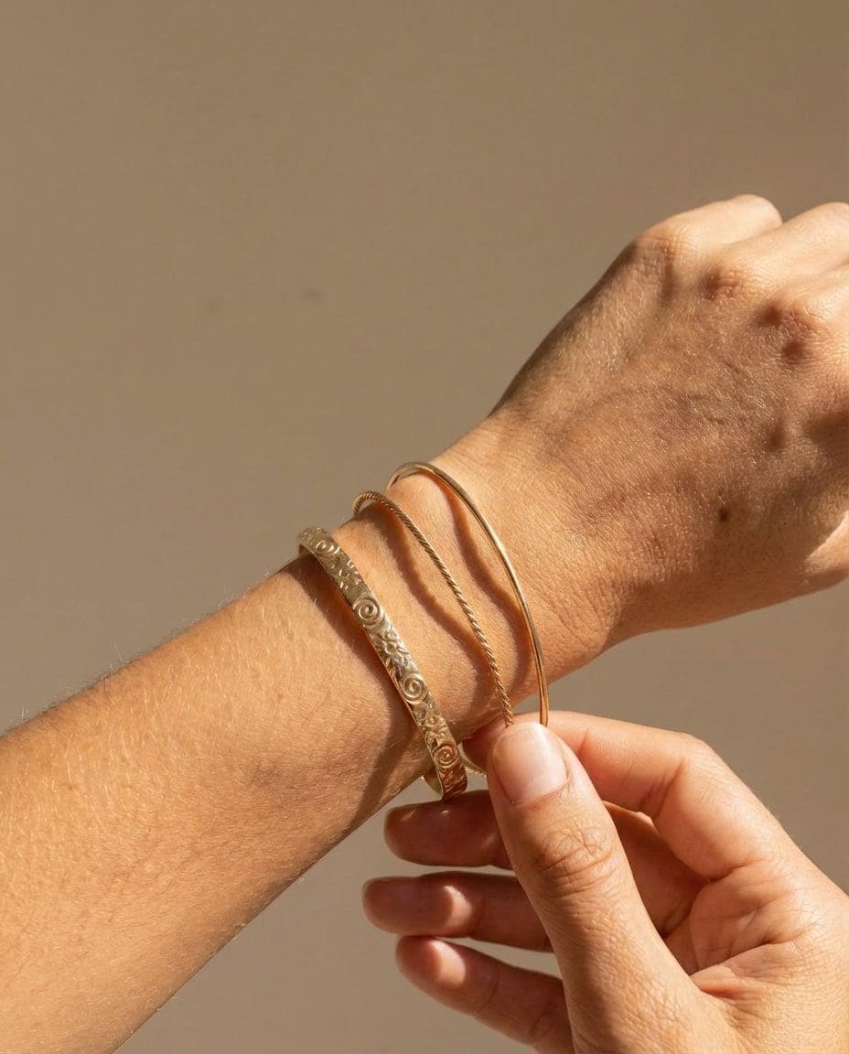 Open Cuff Message Bracelet Gold Filled or Sterling Silver Silver