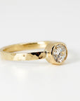 Bezel Natural Diamond Ring in 14k Gold