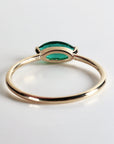 Marquise Lab Grown Emerald Ring 14k Gold, East West Emerald Ring, Minimalist Gold Ring