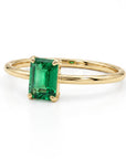 Emerald Engagement Ring 14k Gold - Melt'm Jewelry