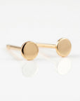 14k Solid Gold Dot Stud Earrings