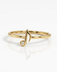Genuine Diamond Music Note Ring - Melt'm Jewelry