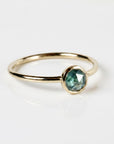 Teal Green Montana Sapphire Ring - Melt'm Jewelry