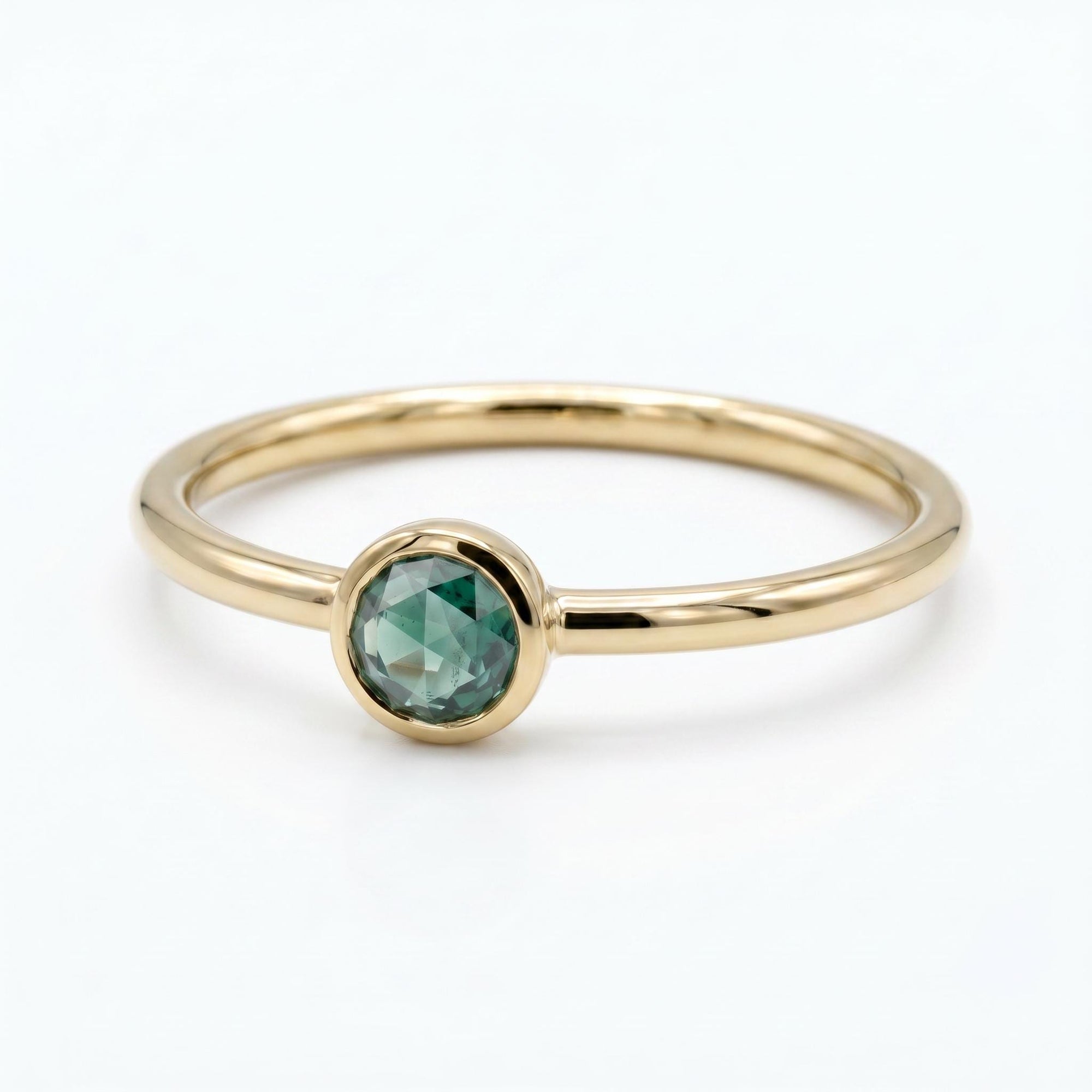 Teal Green Montana Sapphire Ring
