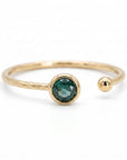 14k Gold Montana Sapphire Ring, September Birthday - Melt'm Jewelry
