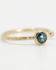 14k Gold Montana Sapphire Ring, September Birthday