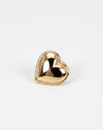 Heart Flat Back Earrings 14k Solid Gold (SINGLE or PAIR)