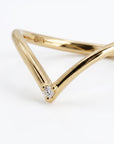 Big V Chevron Diamond Wedding Band in 14k Gold
