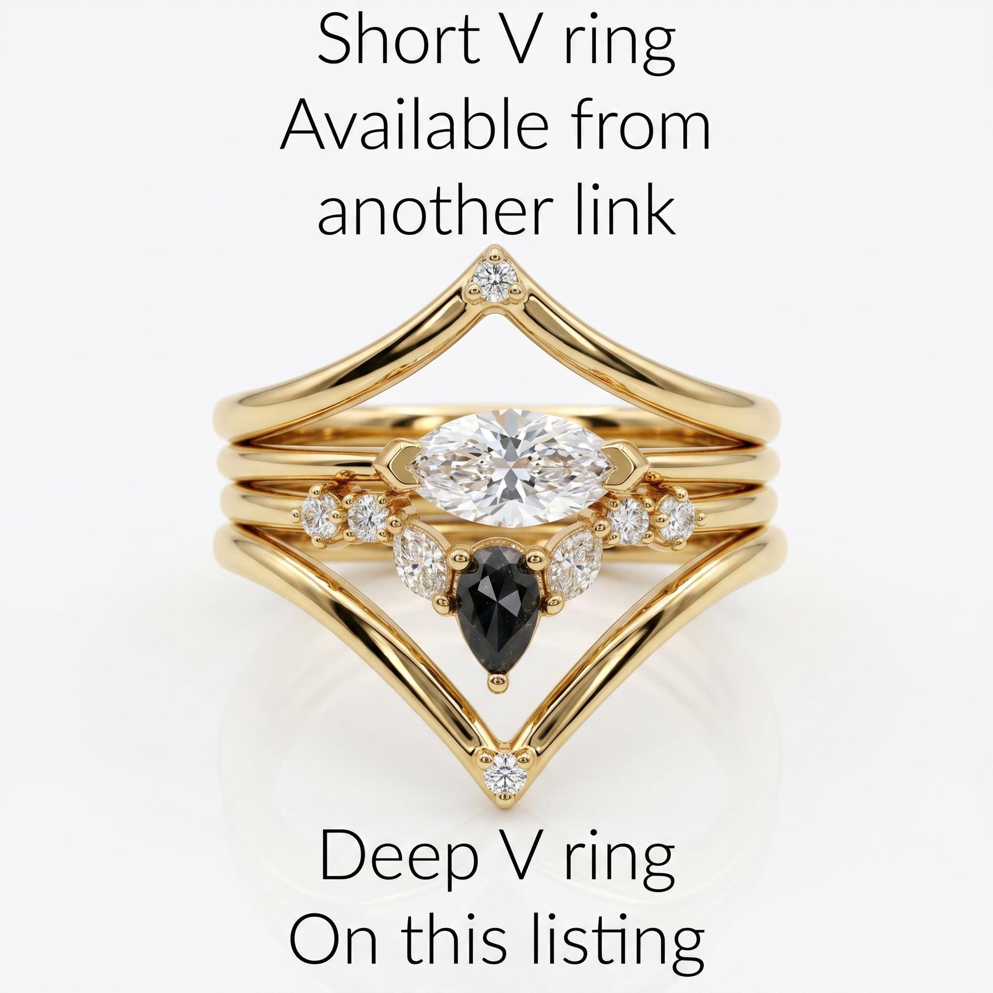 Big V Chevron Diamond Wedding Band in 14k Gold - Melt'm Jewelry