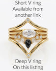Big V Chevron Diamond Wedding Band in 14k Gold - Melt'm Jewelry