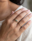 Diamond & Oval Tourmaline Engagement Ring