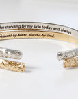 Open Cuff Message Bracelet Gold Filled or Sterling Silver Silver