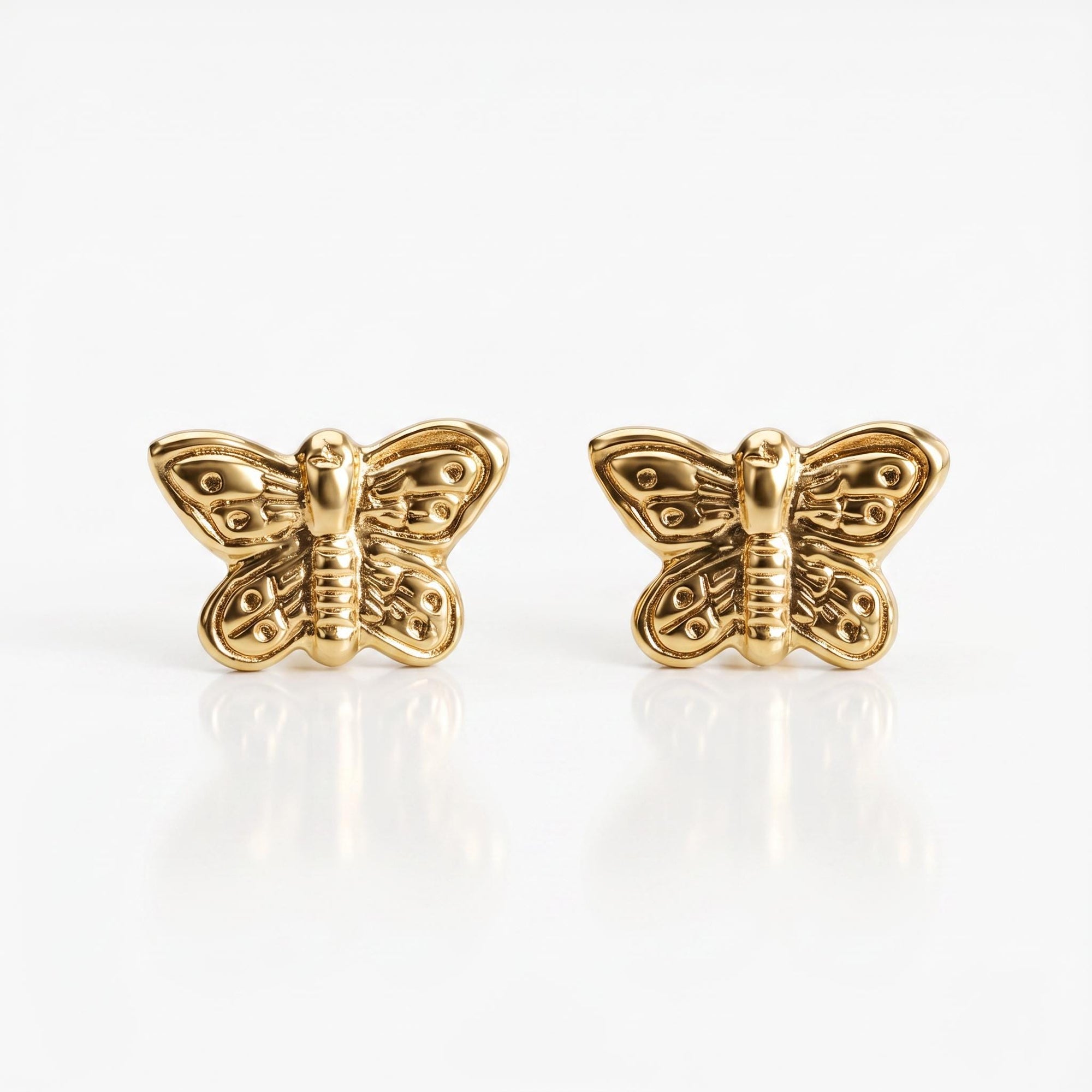 Butterfly Stud Earrings 14k Gold - Melt'm Jewelry