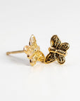 Butterfly Stud Earrings 14k Gold