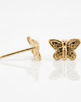 Butterfly Stud Earrings 14k Gold