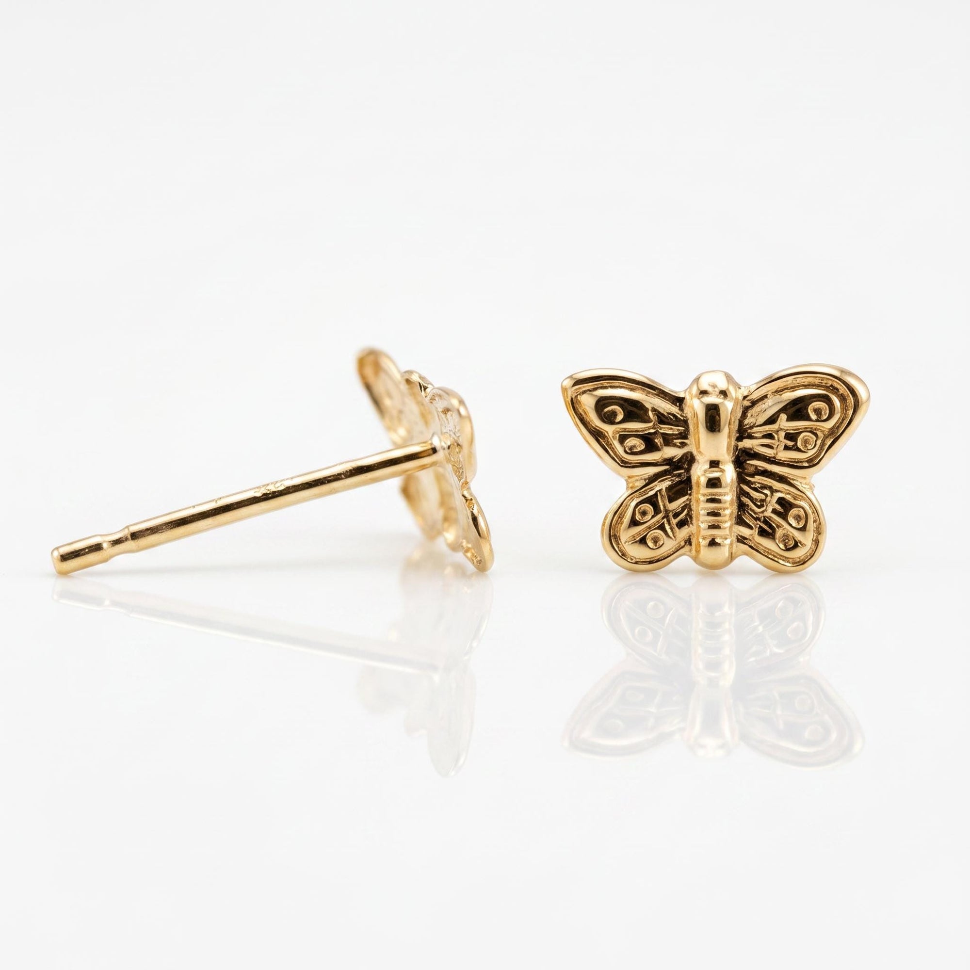 Butterfly Stud Earrings 14k Gold - Melt'm Jewelry