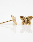 Butterfly Stud Earrings 14k Gold - Melt'm Jewelry