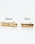 14k Gold Hammered Bar Stud Earrings (SINGLE or PAIR) - Melt'm Jewelry