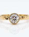 Bezel Natural Diamond Ring in 14k Gold
