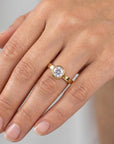 Bezel Natural Diamond Ring in 14k Gold - Melt'm Jewelry