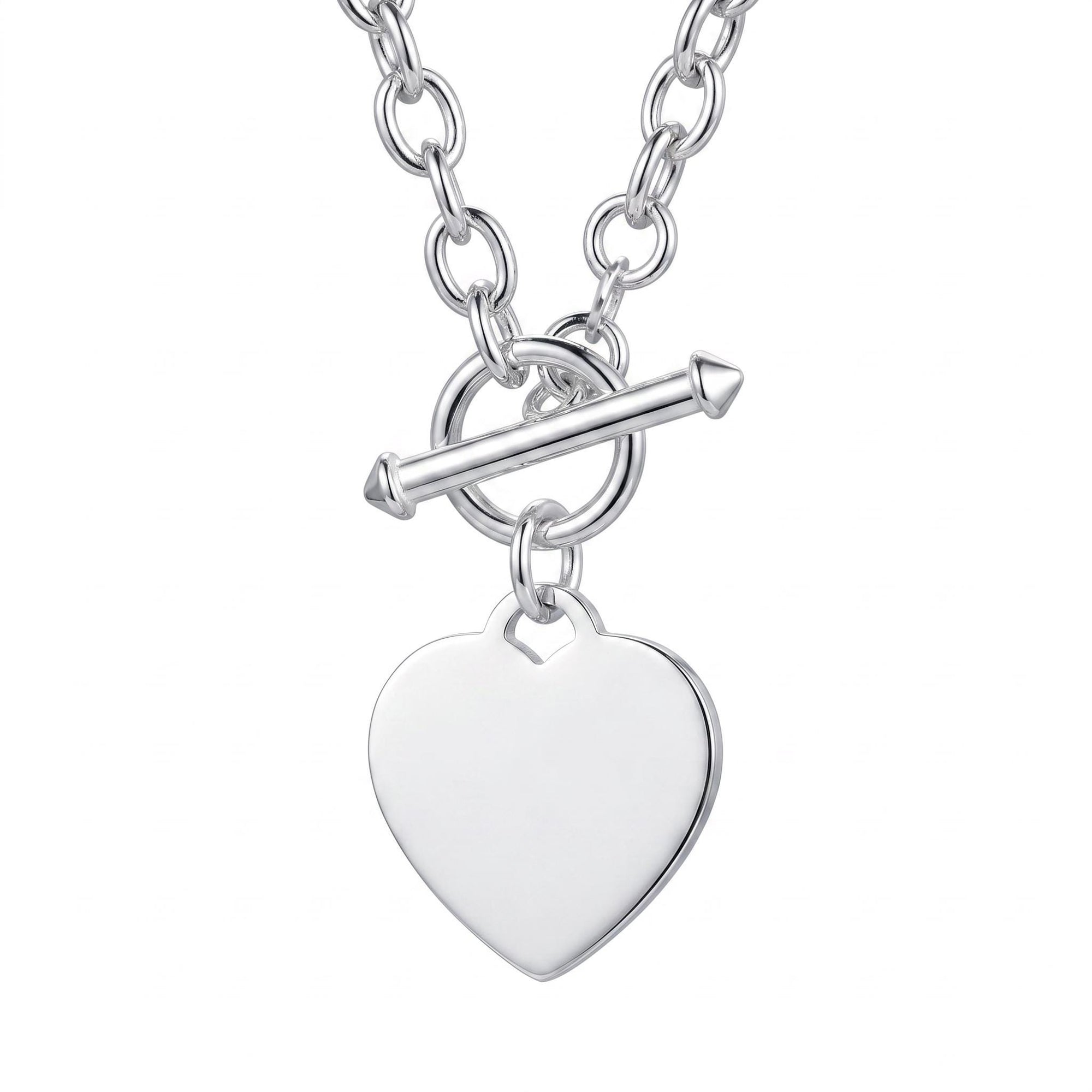 Sterling Silver Engraved Heart Necklace, Personalized Heart Pendant, Custom Name Necklace, Hand Stamped Jewelry, Gift for Her, Mom Gift