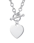 Sterling Silver Engraved Heart Necklace, Personalized Heart Pendant, Custom Name Necklace, Hand Stamped Jewelry, Gift for Her, Mom Gift