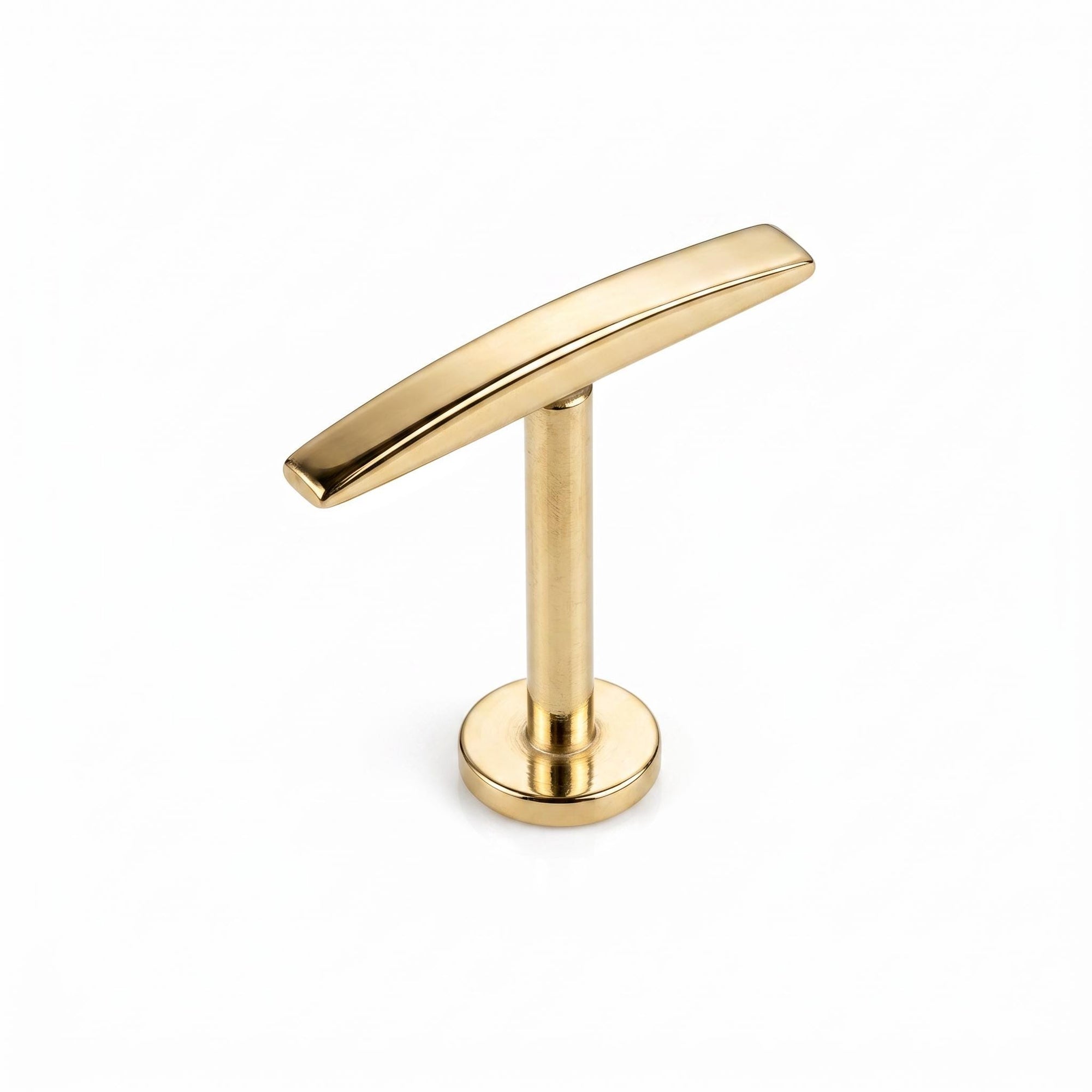 14k Solid Gold Bar Flat Back Earring, Internally Threaded Labret (SINGLE or PAIR)