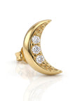 Crescent Moon Flat Back Earring in 14k Solid Gold - Melt'm Jewelry
