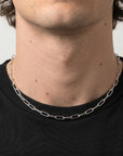 Elongated Thick Rectangle Chain Necklace - Melt'm Jewelry