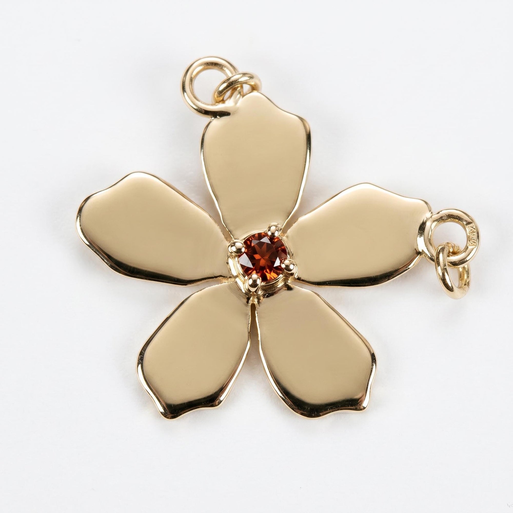 Sakura Necklace 14k Solid Gold, Cherry Blossom Charm Pendant - Melt'm Jewelry