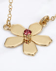 Sakura Necklace 14k Solid Gold, Cherry Blossom Charm Pendant - Melt'm Jewelry