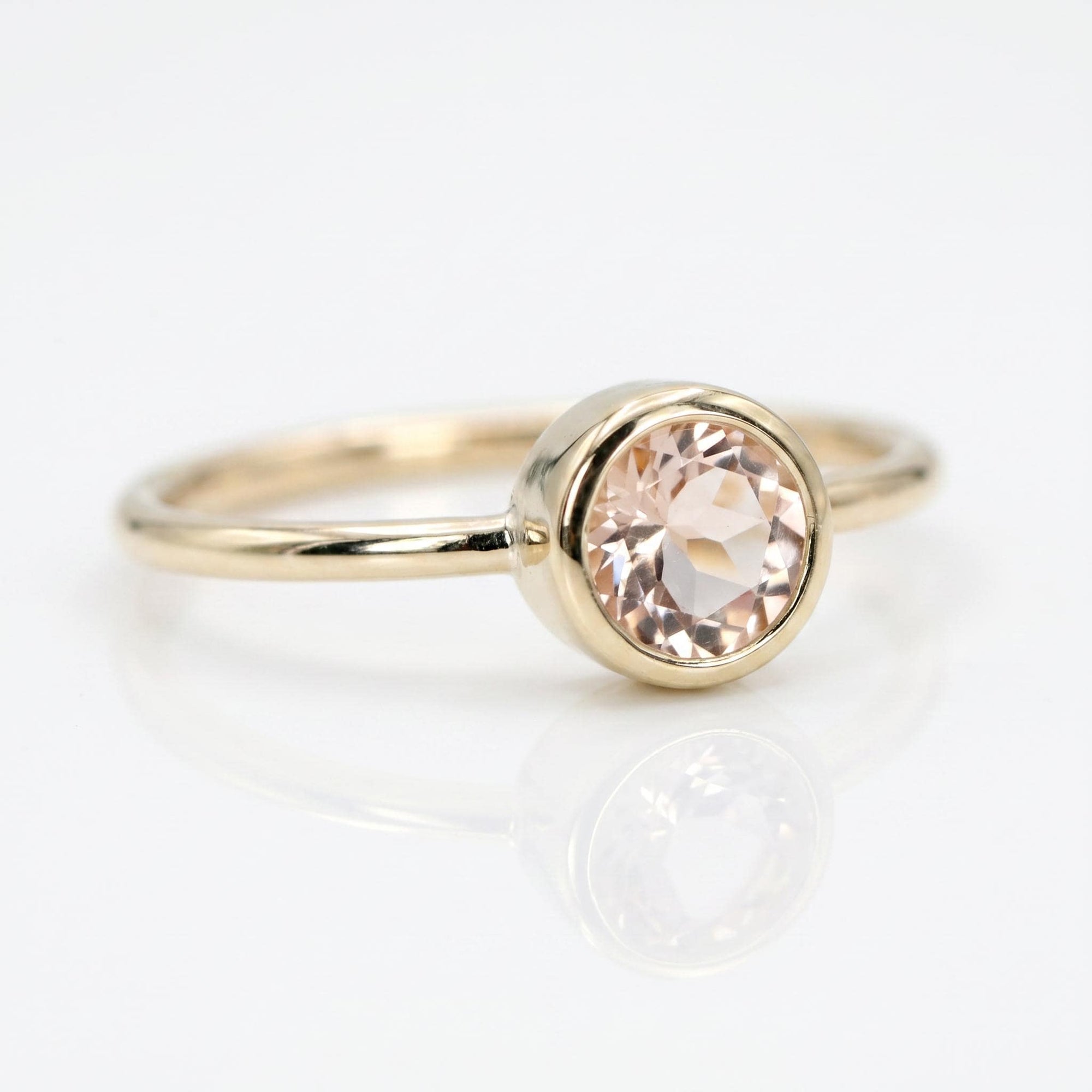 14k Gold Blush Morganite Ring - Melt'm Jewelry