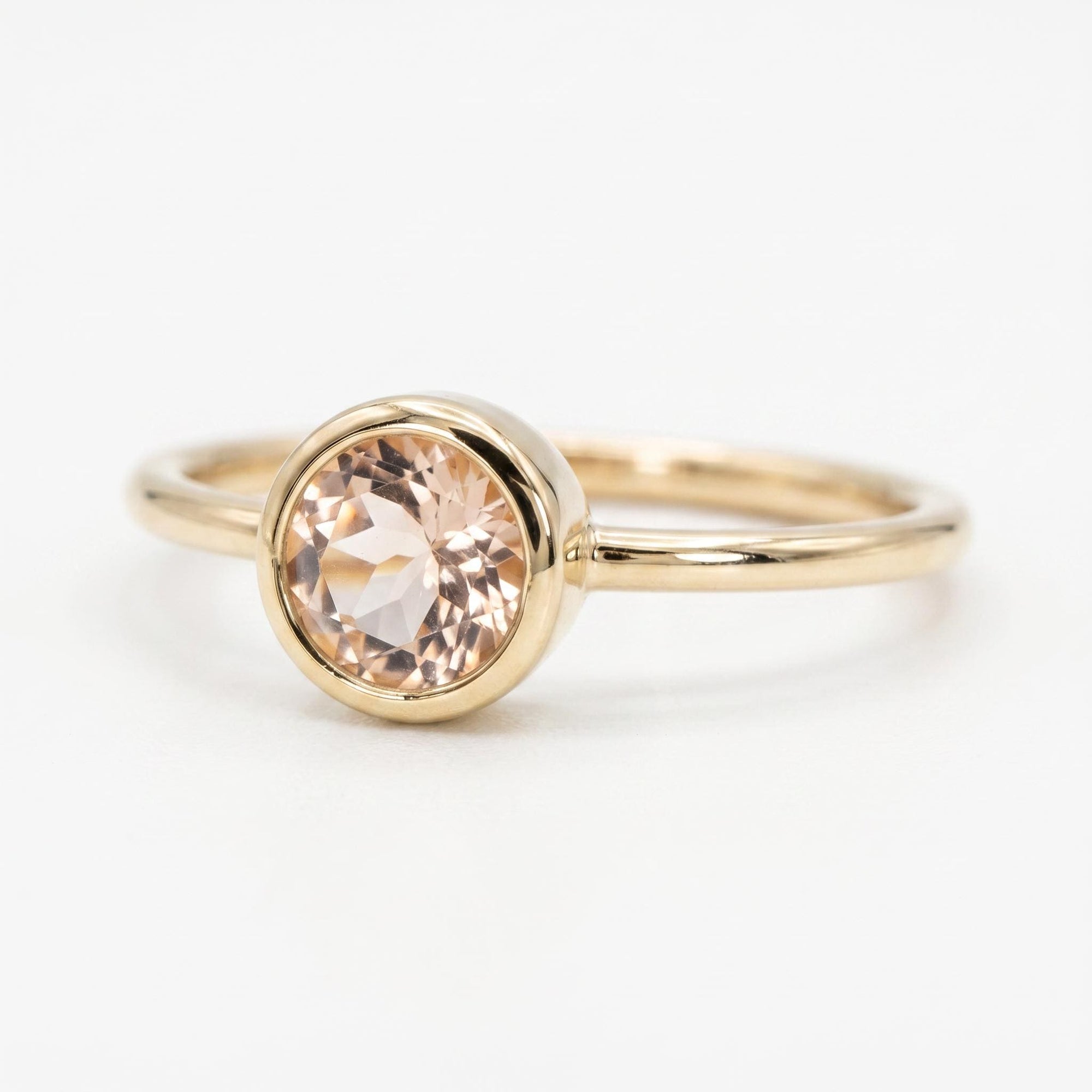 14k Gold Blush Morganite Ring - Melt'm Jewelry