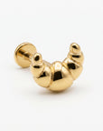 Croissant Flat Back Earrings 14k Solid Gold - Melt'm Jewelry