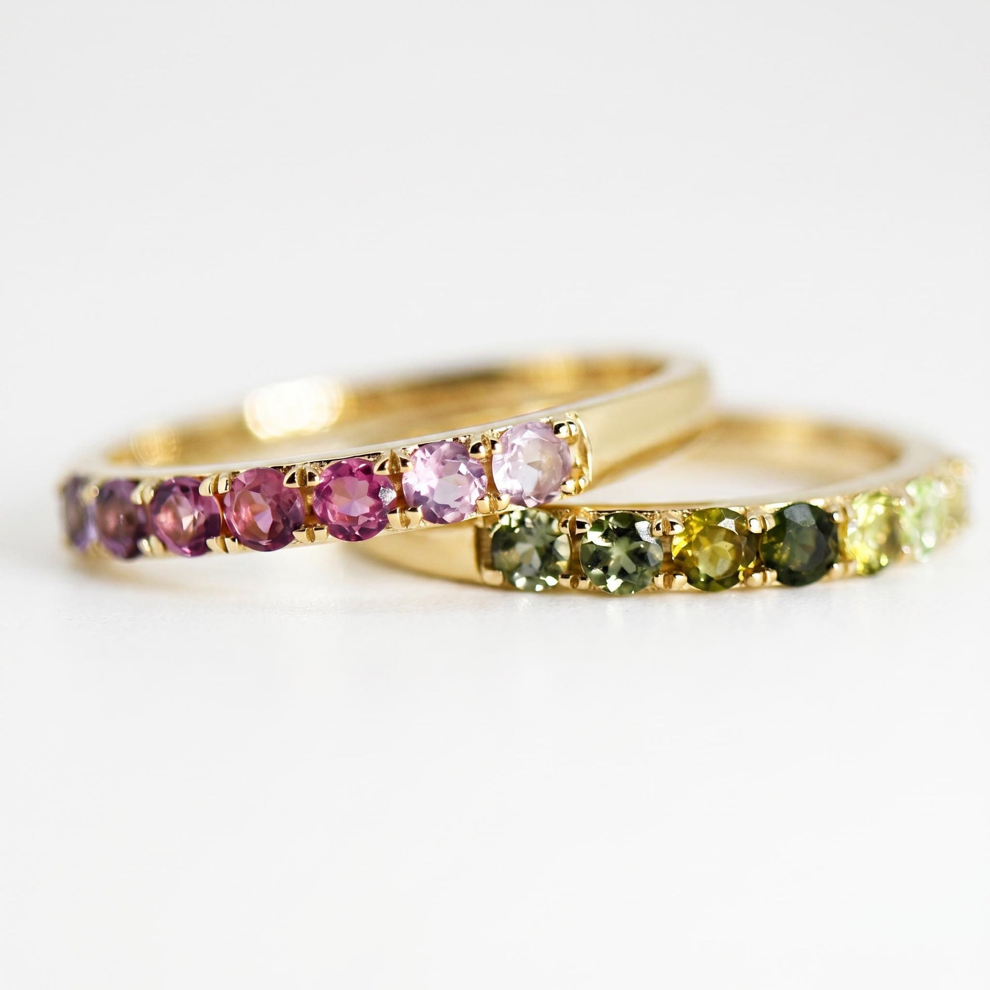 Ombre Ring Band in 14k Solid Gold - Melt'm Jewelry