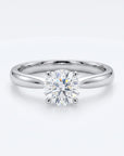 0.25ct Diamond Solitaire Ring 14K Solid White Gold - Melt'm Jewelry
