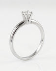 0.25ct Diamond Solitaire Ring 14K Solid White Gold - Melt'm Jewelry