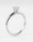 0.25ct Diamond Solitaire Ring 14K Solid White Gold - Melt'm Jewelry