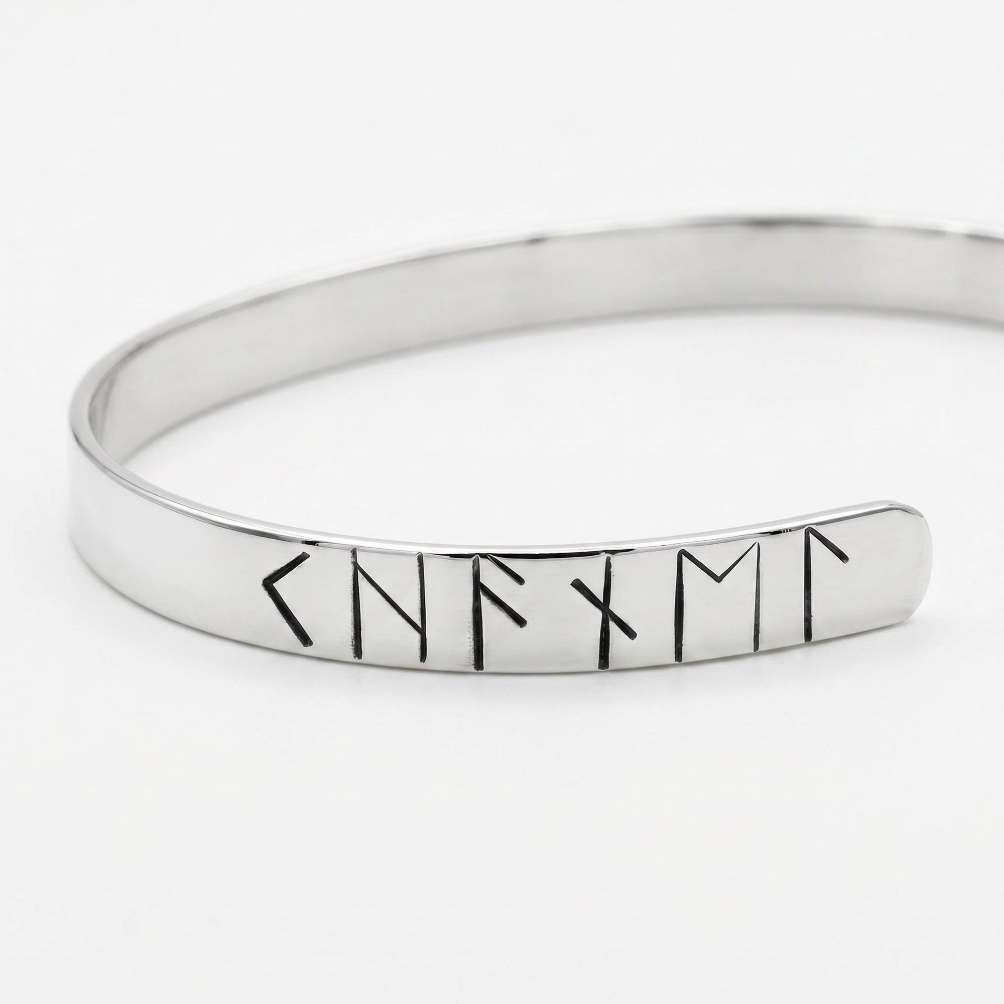 Dad Gift, Men's Cuff Bracelet, Personalized Custom Rune Cuff Bracelet, Father's Day Gift - Melt'm Jewelry