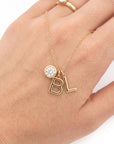 14K Gold Initial Necklace, Pendant Only – Chain Sold Separately - Melt'm Jewelry